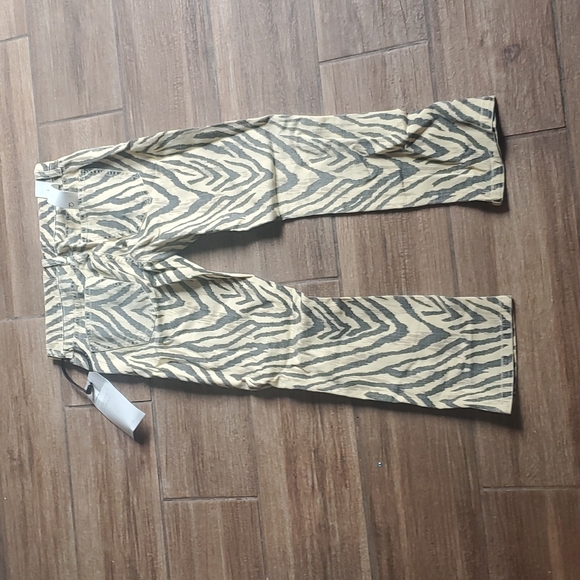 New Current Elliott The Ruby Cropped Zebra-print Low-rise Slim-leg Jeans. - Picture 15 of 16